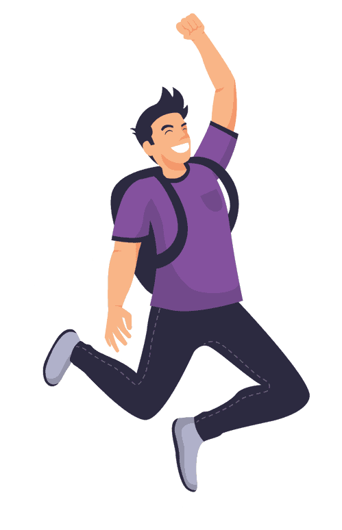 Jumping Man Purple
